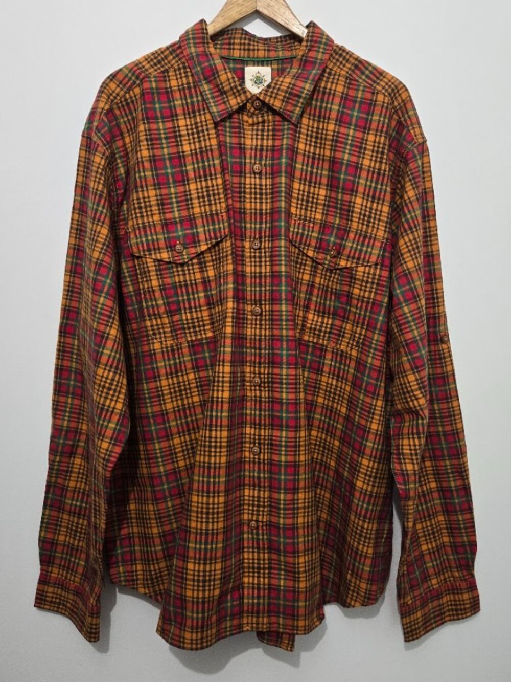 Territory Ahead Mens Plaid Button Up Shirt Size XXL Long Sleeve Western Outdoor